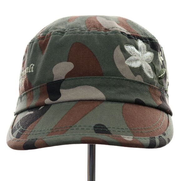 Ka'anapali Alii Women's Hawaiian Floral Camo Army Hat Cap Strap Back Embroidered - Picture 2 of 8